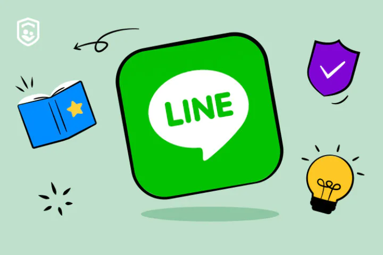 How does the Line app identify targeted customers?